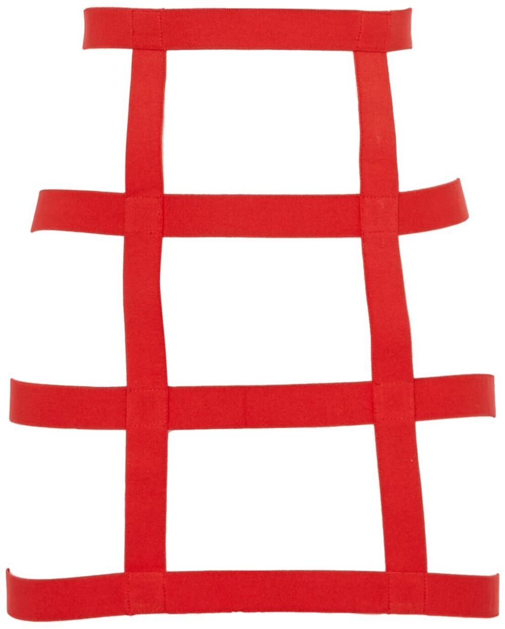 4576 BOXED Red Stretchy Cage Skirt Body Harness Queen